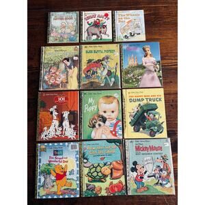 Lot of 12 Vintage “Little Golden Books” - Children’s Kids Reading